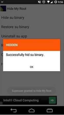 hide root access on android apps