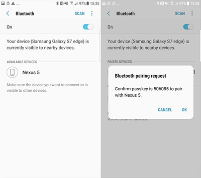 pair htc and samsung with bluetooth