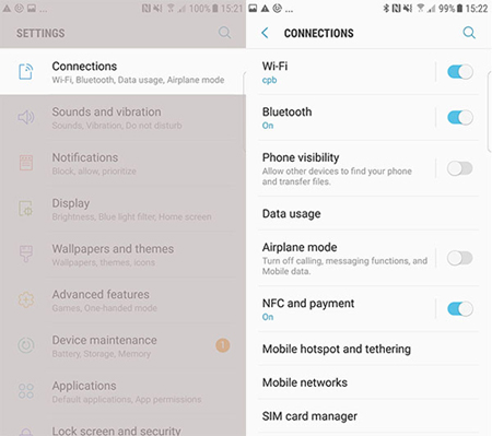 how to transfer contacts from samsung to iphone with bluetooth