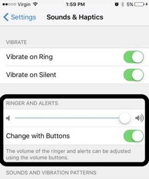 turn up iphone volume on settings