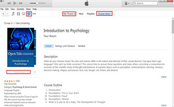 how to get free course from itunes u