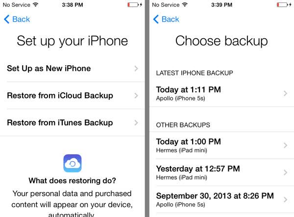 transfer text messages to new iphone with icloud backup