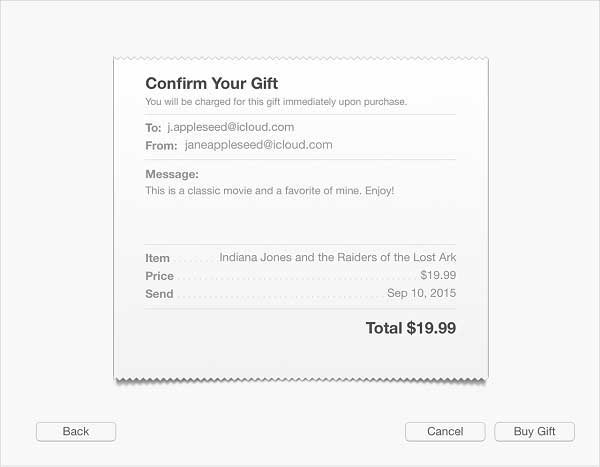 confirm to buy and gift playlist