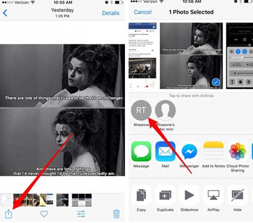 how to transfer photos from iphone to laptop with airdrop