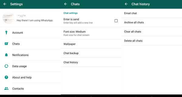 send whatsapp messages to a new samsung phone via email