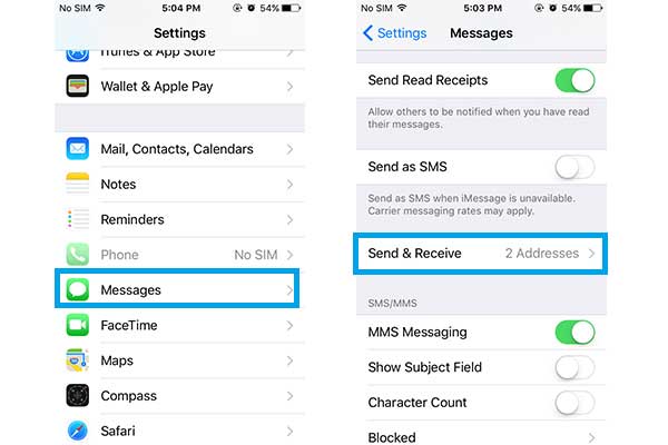 reset imessage settings on iphone