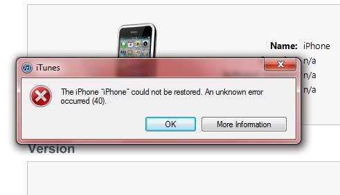 how to fix iphone or tunes errors