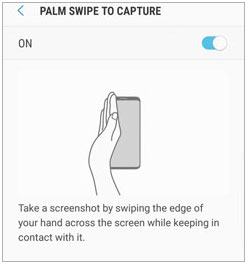 take a screenshot using palms side