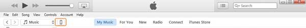 click the iphone icon in itunes