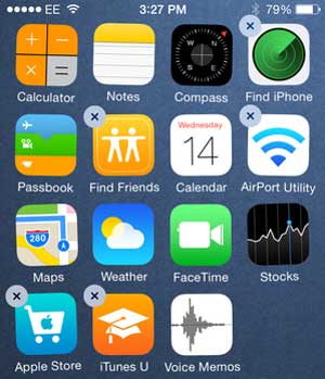 how to delete apps on iphone by tapping and holding