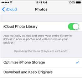 turn off icloud photo library