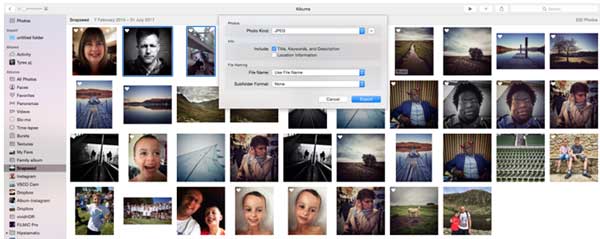 how to export pictures from icloud photo library