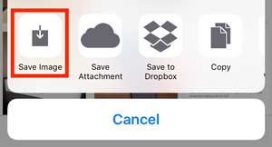 how to fix iphone save image not working