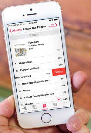 how to delete iphone songs