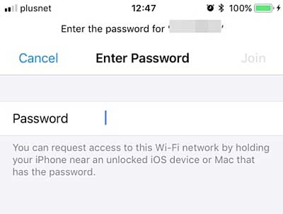 try to access certain wifi network on ios 11