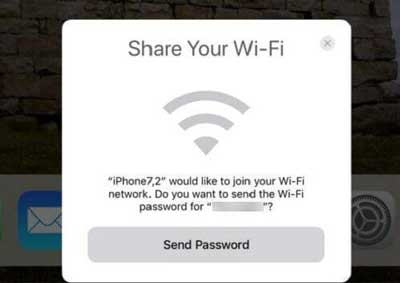 send password to receiver on ios 11