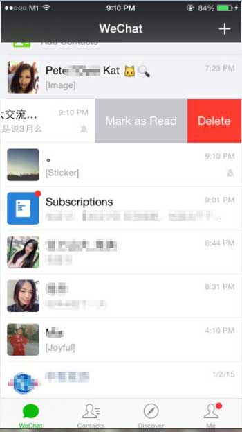 how to clear wechat chat on iphone