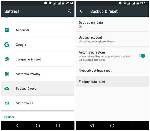how to recover data after factory reset on android with google backup
