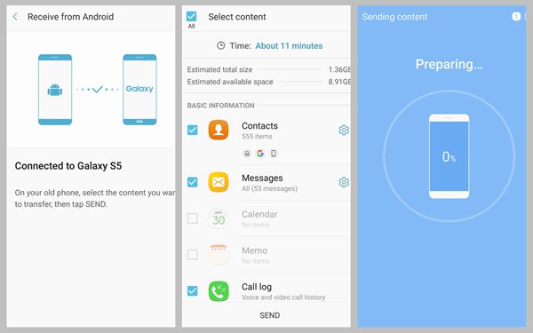 transfer data from motorola to samsung with samsung smart switch