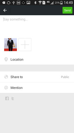 share location on wechat moments