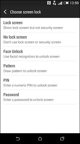 unlock htc screen