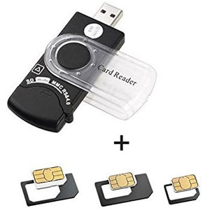 插入 SIM 卡读卡器