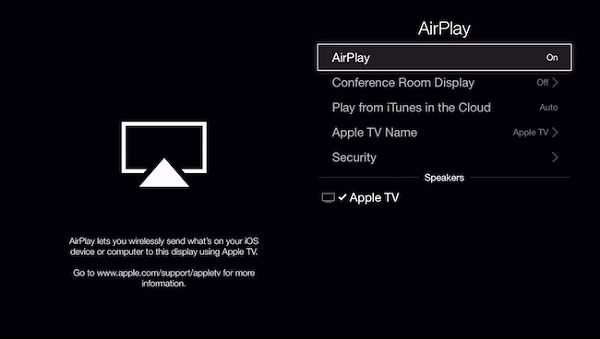 enable airplay on apple tv