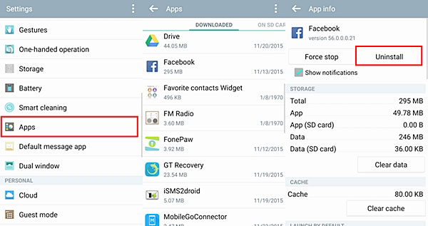 how to free up space on samsung tablet via uninstalling app