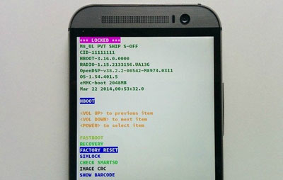 factory reset htc