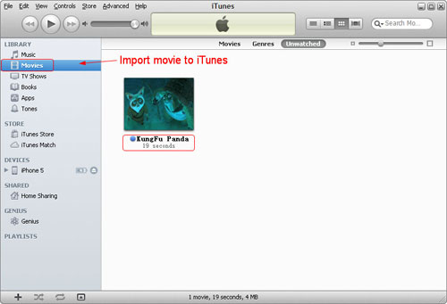 transfer videos to itunes