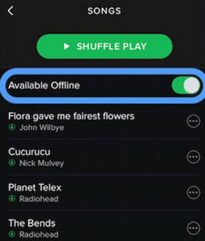 delete spotify offline playlist