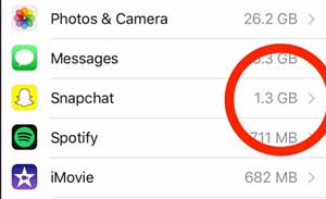 check snapchat data on iphone