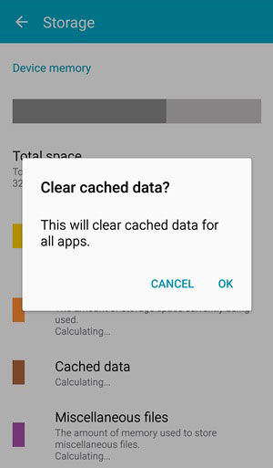 clear cache from samsung phone