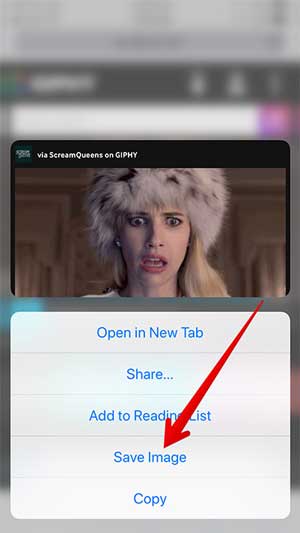 save gifs from website to ios 11 iphone ipad