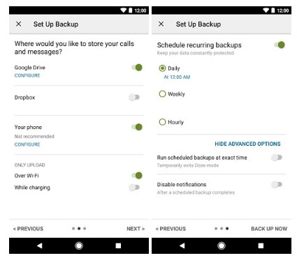 backup android call logs with sms backup and restore