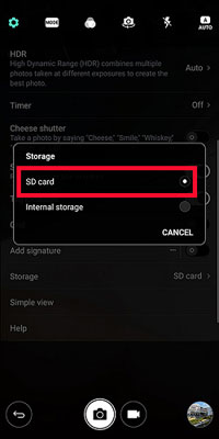 save photos to sd card