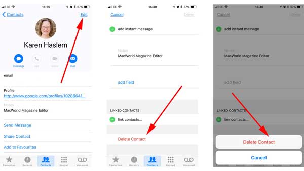 How to Permanently Delete Contacts from iPhone X/8/8 Plus