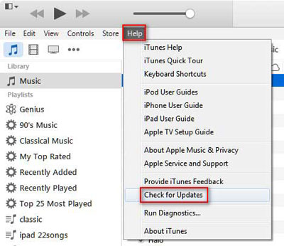 update itunes to the latest version