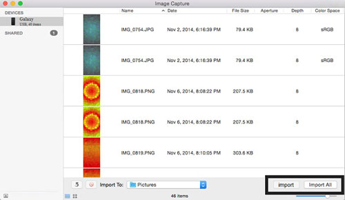 use image capture if can't import photos from iphone to mac