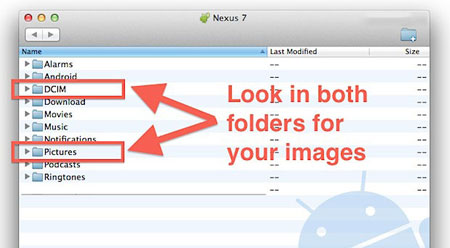 how to transfer photos from android to mac via preview