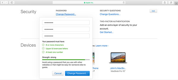 apple id password requirements