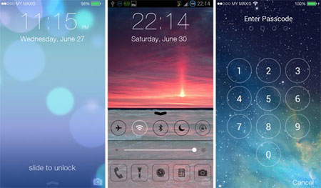 set iphone lock screen on android