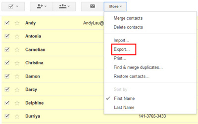 export gmail contacts to vcard format before you import contacts from gmail to android