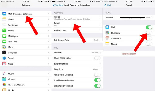 transfer data from motorola to iphone via google account