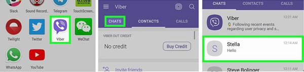 delete viber messages on android