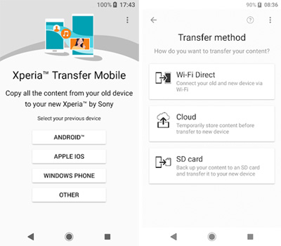 xperia transfer mobile