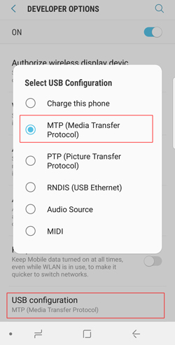 connect a samsung phone to a computer via usb cable