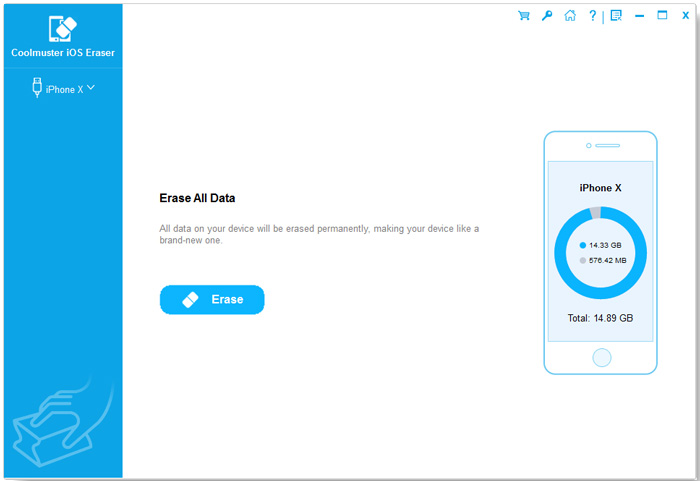 ios eraser main interface