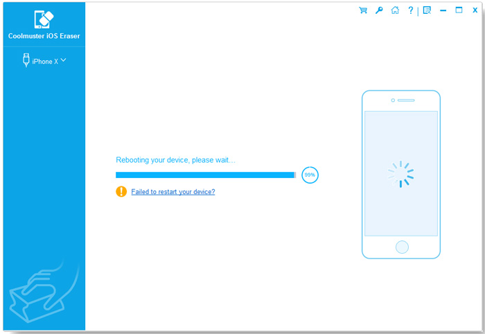 how to factory reset iphone without itunes: erasing process