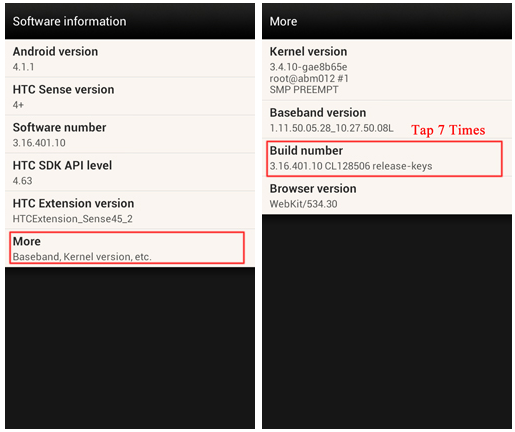 enable usb debugging on htc